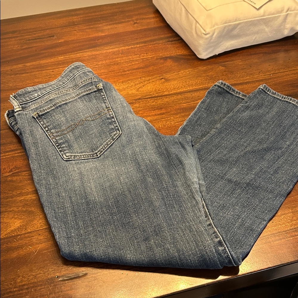 Lucky Brand Indigo Denim Jeans with Gold Stitching